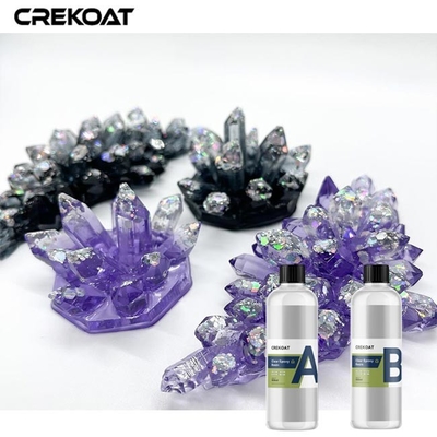 Résine de coulée liquide cristalline formulée pour géodes de résine vibrante