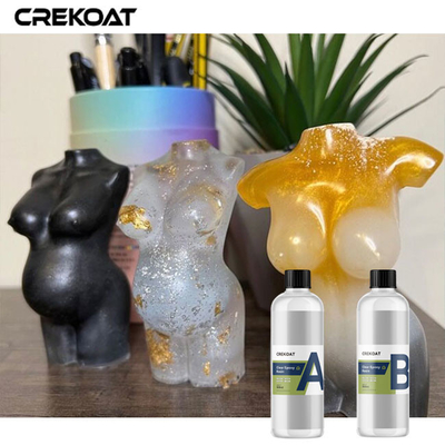 Profonds de grande viscosité versent le silicone clair de bâti de résine époxyde moulent des partie supérieure du comptoir de dessus de table de barres