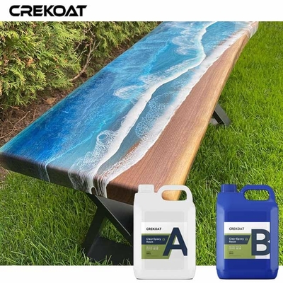 Profonds vitreux de Super Clear versent la résine époxyde pour des Tableaux Live Edge Workbenches de rivière