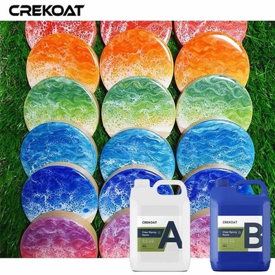 Les métiers de résine de 2:1 de résine de Crystal Clear Deep Pour Epoxy avec des couleurs vibrantes bouillonnent librement