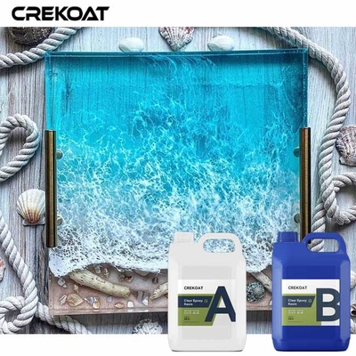 Les métiers de résine de 2:1 de résine de Crystal Clear Deep Pour Epoxy avec des couleurs vibrantes bouillonnent librement