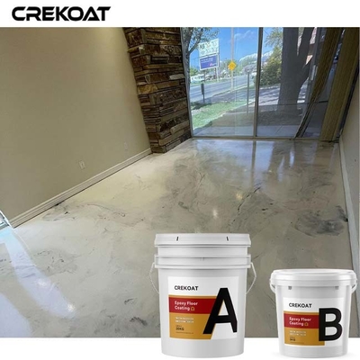 Lustre blanc de revêtement de marbre de produit d'effet de plancher époxyde métallique résidentiel