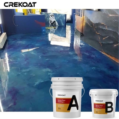 Plancher époxyde résidentiel commercial enduisant les colorants métalliques
