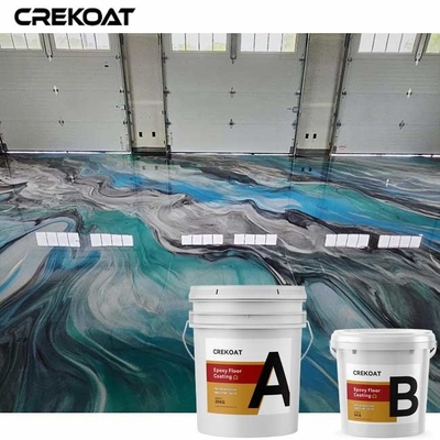 Individu fluide nivelant le plancher époxyde métallique de garage enduisant l'aspect 3D unique