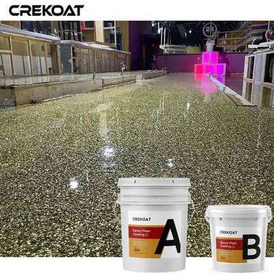 Planchers en béton de revêtement de couleur de plancher époxyde métallique brillant de flocons