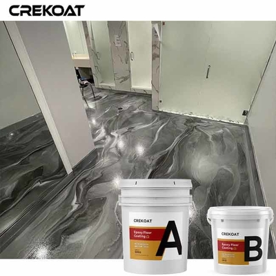 Plancher époxyde métallique résidentiel enduisant le plancher concret décoratif