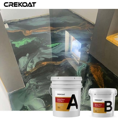 Odeur de Auto-mise à niveau de revêtement de Mica Pearl Metallic Epoxy Floor basse