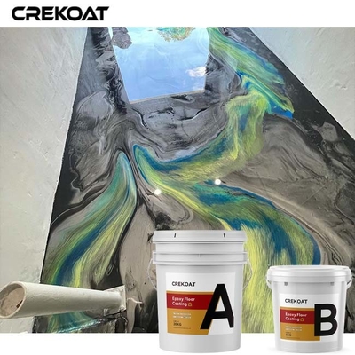 Odeur de Auto-mise à niveau de revêtement de Mica Pearl Metallic Epoxy Floor basse