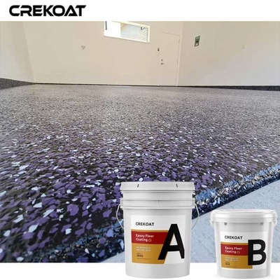 Les secteurs commerciaux peignent Chip Epoxy Floor Coating With mélangeant les flocons décoratifs