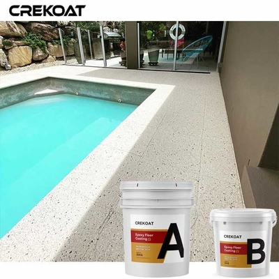 Glissez non le revêtement de plancher de Polyaspartic pour des patios et des plate-formes de piscine