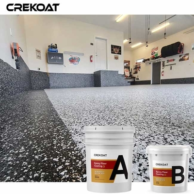 Les garages collent le revêtement de plancher de flocon composé de résine époxyde colorée