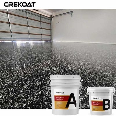Les garages collent le revêtement de plancher de flocon composé de résine époxyde colorée