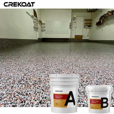 Revêtement de plancher de Polyaspartic de flocon de couleur pour haut - chaussées
