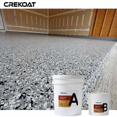 Résistant à la chaleur, revêtement de sol en époxy à flocons, poignées, changements soudains de température