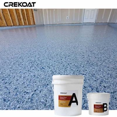 Plancher en epoxy gris avec des flocons Propriétés antistatiques pour les environnements technologiques