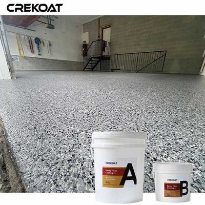 Stabilité UV améliorée revêtement de sol époxy avec des flocons pour empêcher la décoloration de la couleur