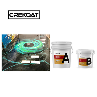 Peinture de sol métallique époxy polissage revêtement époxy résistant à l'abrasion sans soudure