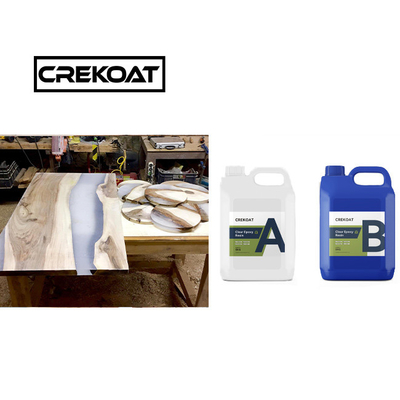 Résine époxy claire sans COV, haut de table, faible odeur, bord vif, résine époxy longue durée de vie