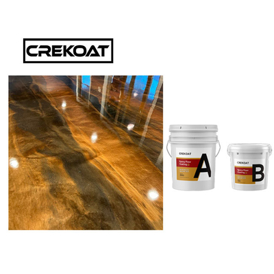 Revêtement métallique durable de plancher de l'époxyde 3d pour la brique en bois