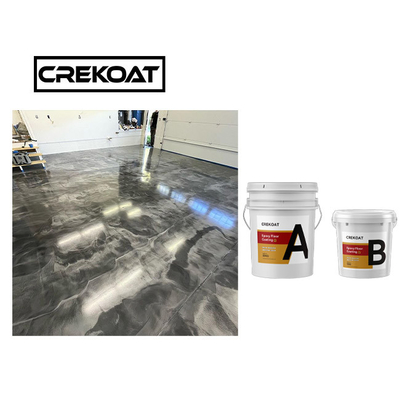 Matériaux exempts de dissolvants de plancher métallique de garage de peinture de plancher de résine époxyde de catégorie comestible
