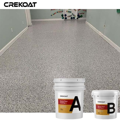 Revêtement de plancher de résine époxyde de polymère avec les flocons colorés par vinyle décoratif