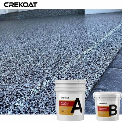 Plancher résistant de résine époxyde de glissement enduisant Gray Color Flakes Concrete Paint