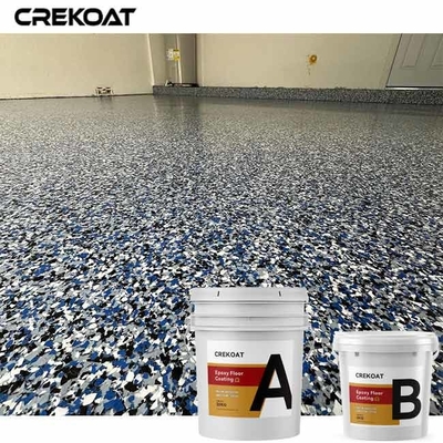 Revêtement époxyde commercial de plancher de flocon dans le garage de magasin de détail de bureau