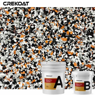 La variété de revêtement de texture de flocon de plancher époxyde à haute brillance de système crée une surface brillante