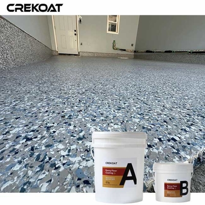 Résistance à la compression élevée revêtement de sol en flocons surface texturée époxy pour une meilleure adhérence